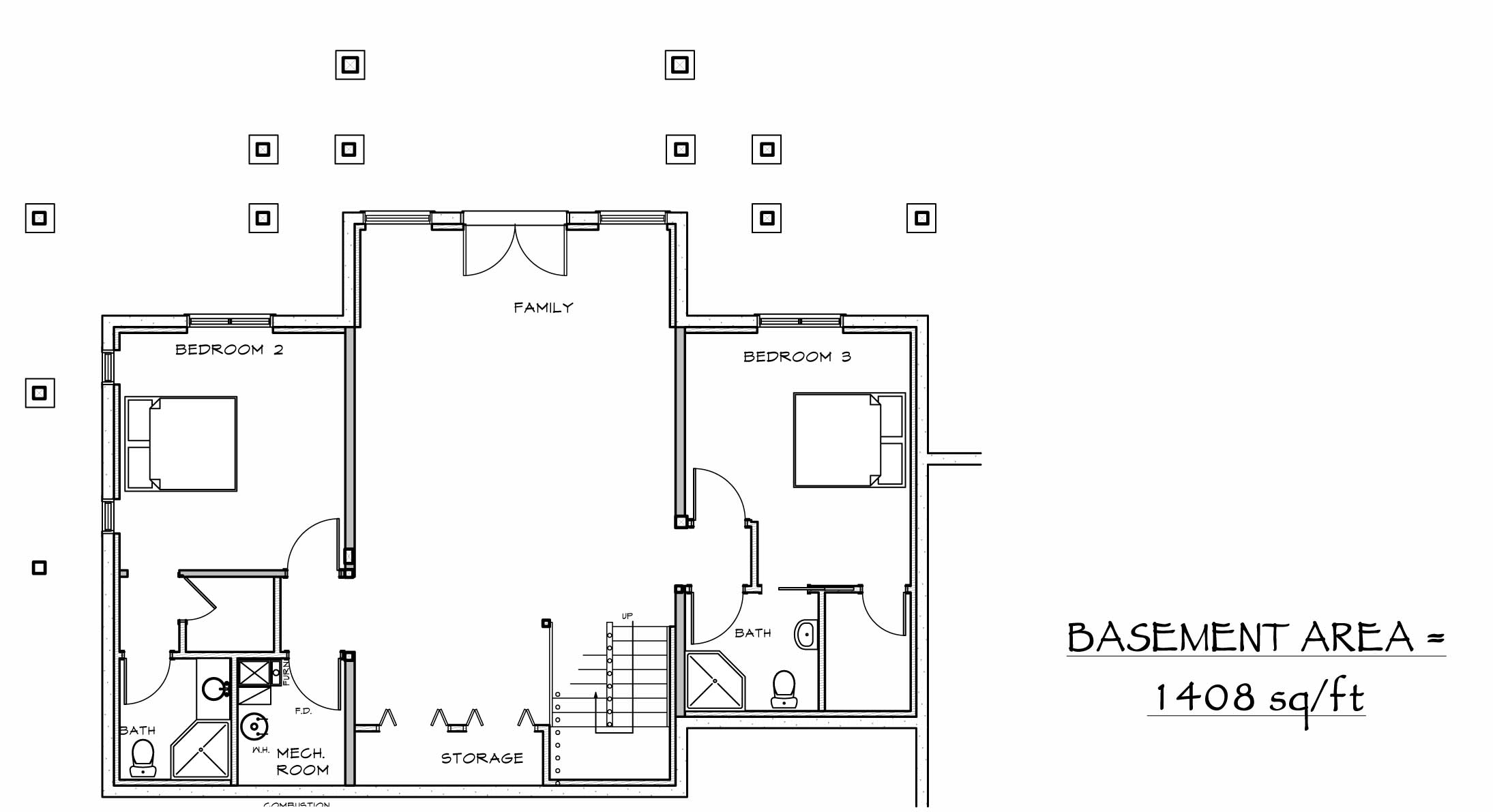 custom designed luxury log home columbine plan view
