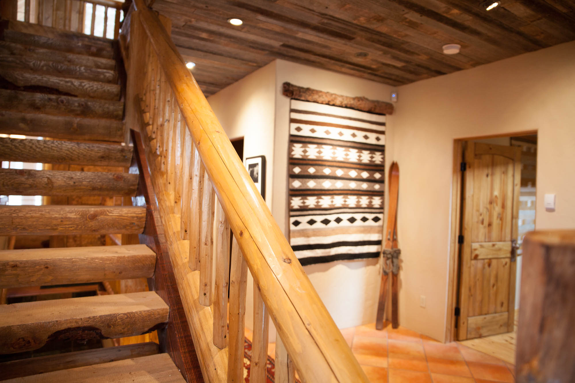 log home decor and custom steps